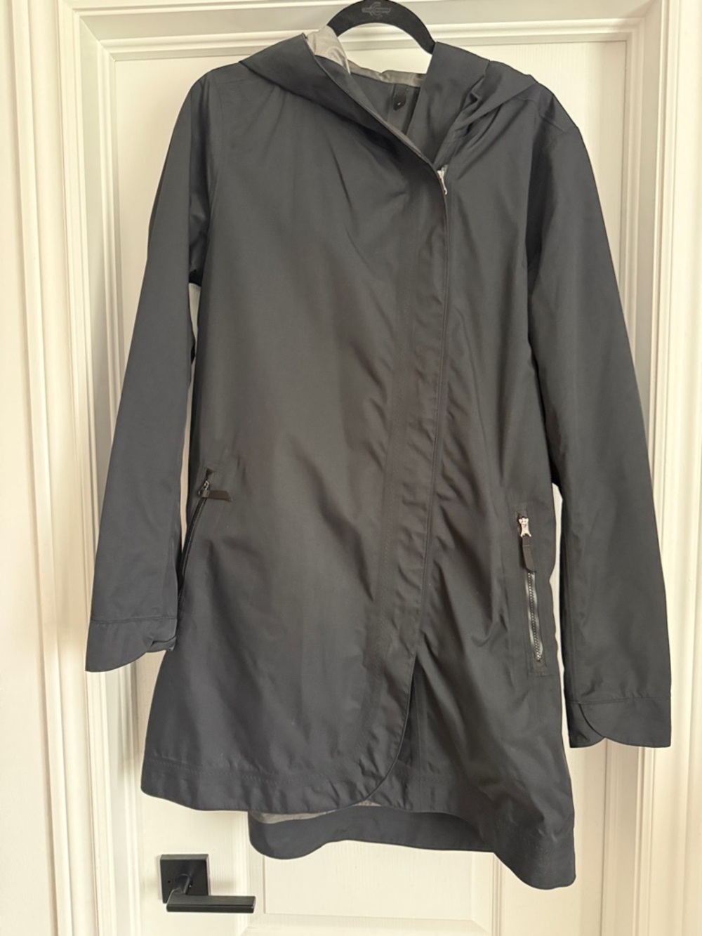 Lululemon Black Hooded Rain Coat